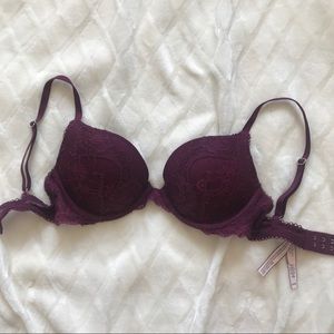 Victoria’s Secret maroon lace push-up